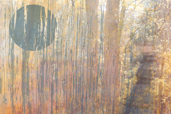 Fine Art Photograph on Hahnemühle Museum paper Self portrait Photography, forest, moon, black hole sun