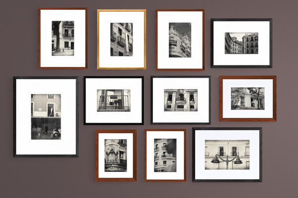 Balconies during lockdown, Madrid, Spain, Sepia Photographs