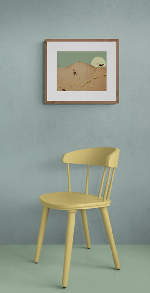 The Cat and the Moon (Green)